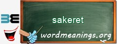 WordMeaning blackboard for sakeret